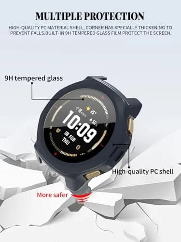 FJIASTB Case for Amazfit T-Rex 3 Pro 44mm Smart Watch | Rugged PC Cover with Built-in Screen Protector thumbnail 2