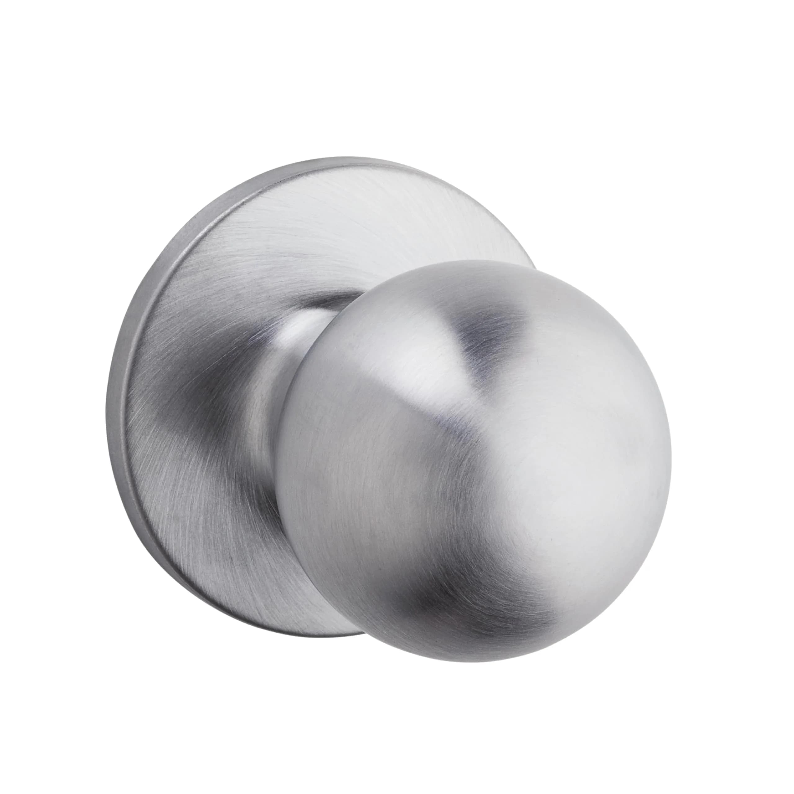 Safe Lock - Regina Knob Passage Door Lock Satin Chrome | Standard Fit & Easy Install — Satin Chrome