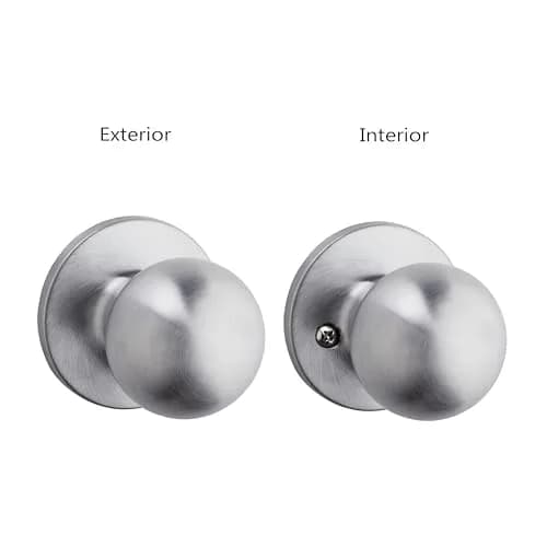 Safe Lock - Regina Knob Passage Door Lock Satin Chrome | Standard Fit & Easy Install thumbnail 4
