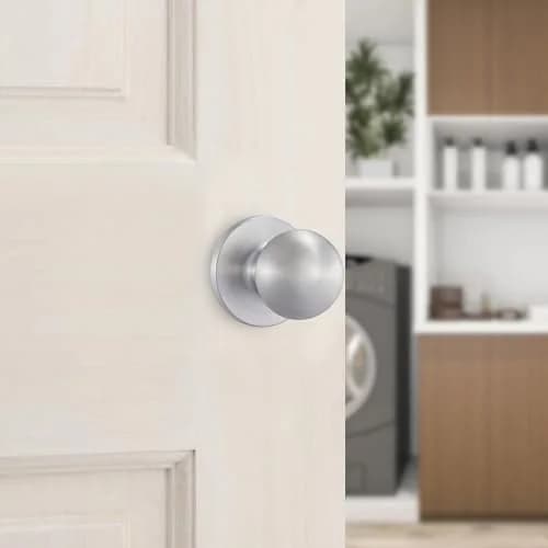 Safe Lock - Regina Knob Passage Door Lock Satin Chrome | Standard Fit & Easy Install thumbnail 5