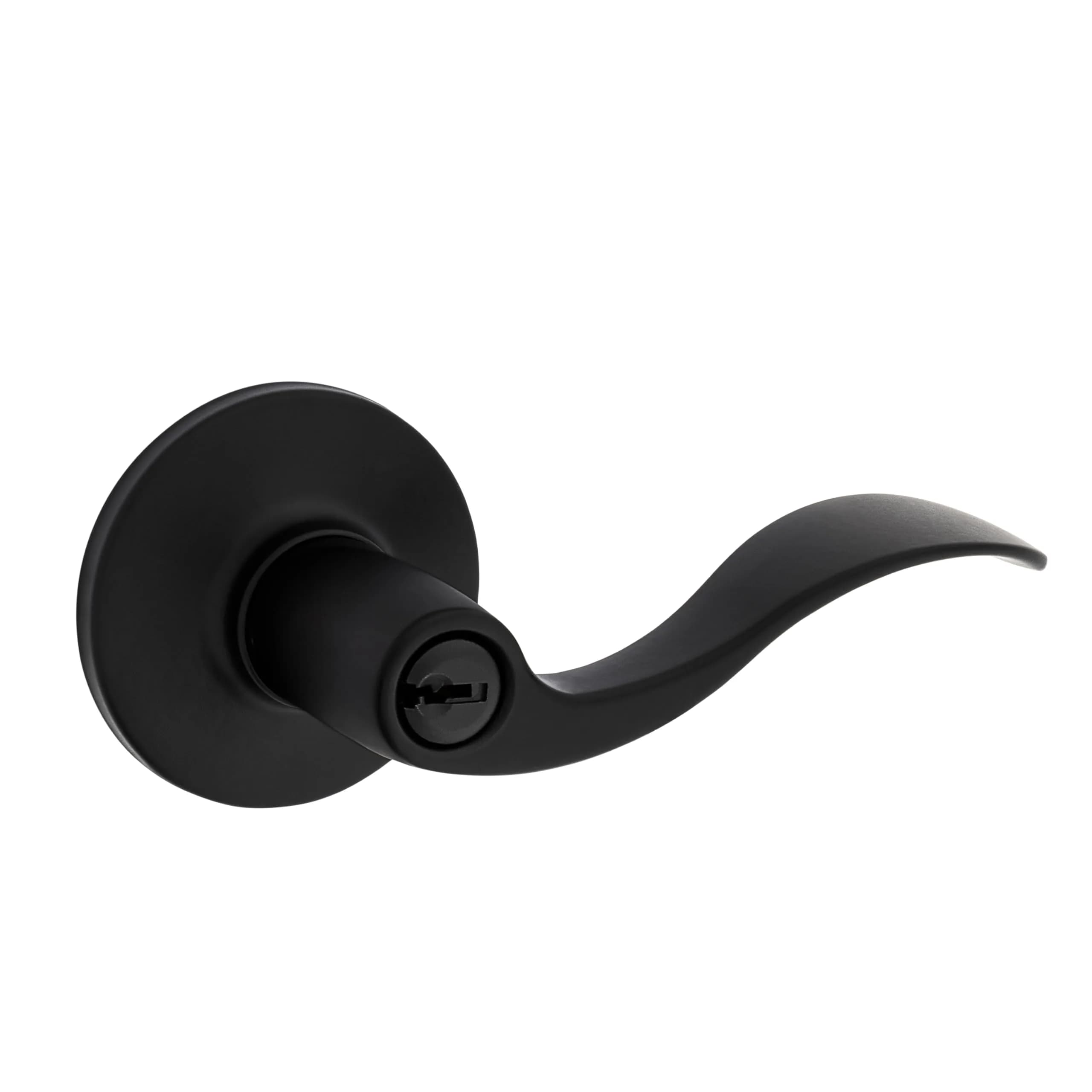 Safe Lock - Layton Lever Entry Door Lock with Key | Matte Black Finish, Adjustable Fit, Reversible (70-120 chars)