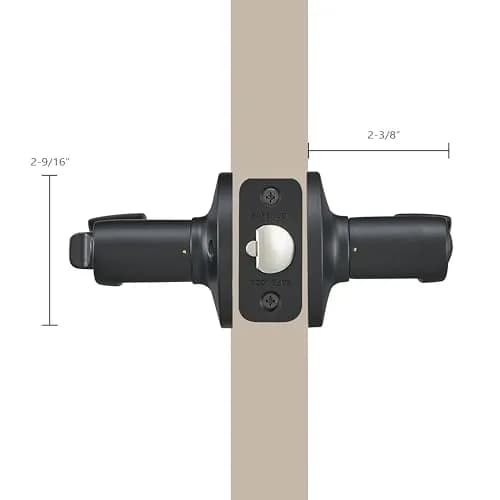 Safe Lock - Layton Lever Entry Door Lock with Key | Matte Black Finish, Adjustable Fit, Reversible (70-120 chars) thumbnail 3