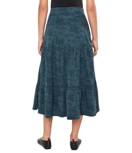 Toad&Co Women's Marigold Tiered Midi Skirt Navy Print | Organic Cotton & TENCEL™ Lyocell, X-Small thumbnail 4