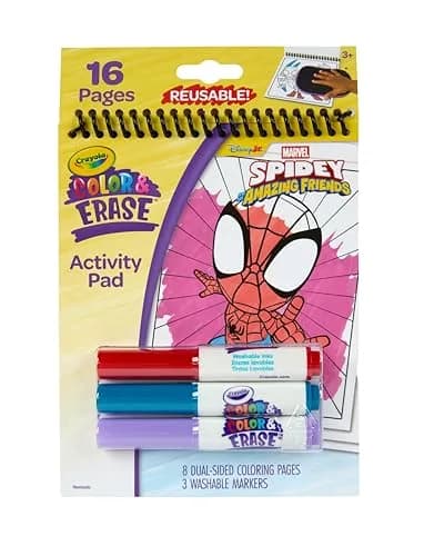 Crayola Color & Erase Reusable Activity Pad Spidey and His Amazing Friends 18cm x 14cm (7.25in x 5.6in) | Washable Markers Included thumbnail 1