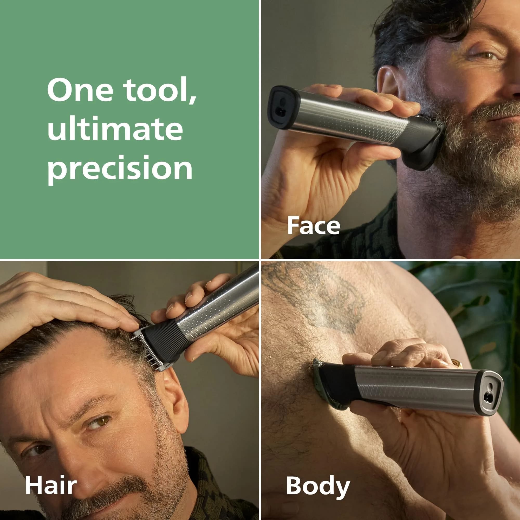 Philips Norelco All-in-One 9000 Series Trimmer MG9575/49 | 23-in-1 Face, Hair & Body Grooming, Steel Blades, 6-Hr Runtime - view 2