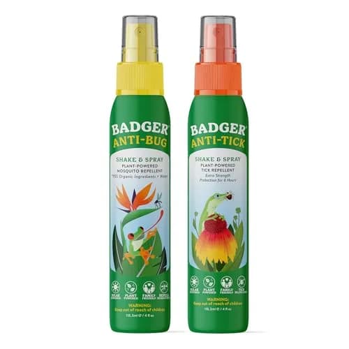 Badger Bug Spray & Tick Spray Combo Pack 237ml (8 fl oz) | Natural Essential Oils, DEET-Free Protection thumbnail 1