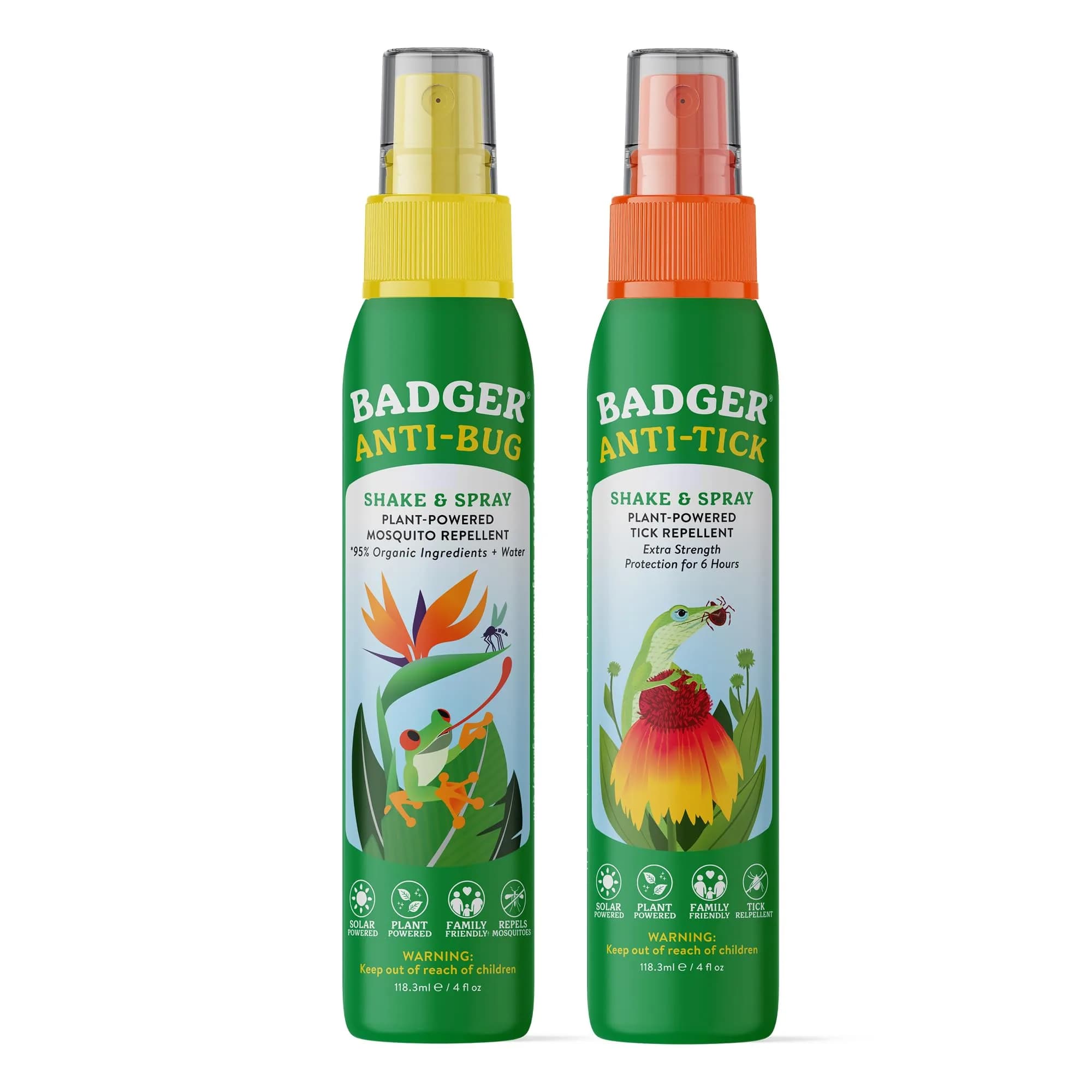 Badger Bug Spray & Tick Spray Combo Pack 237ml (8 fl oz) | Natural Essential Oils, DEET-Free Protection - main product image