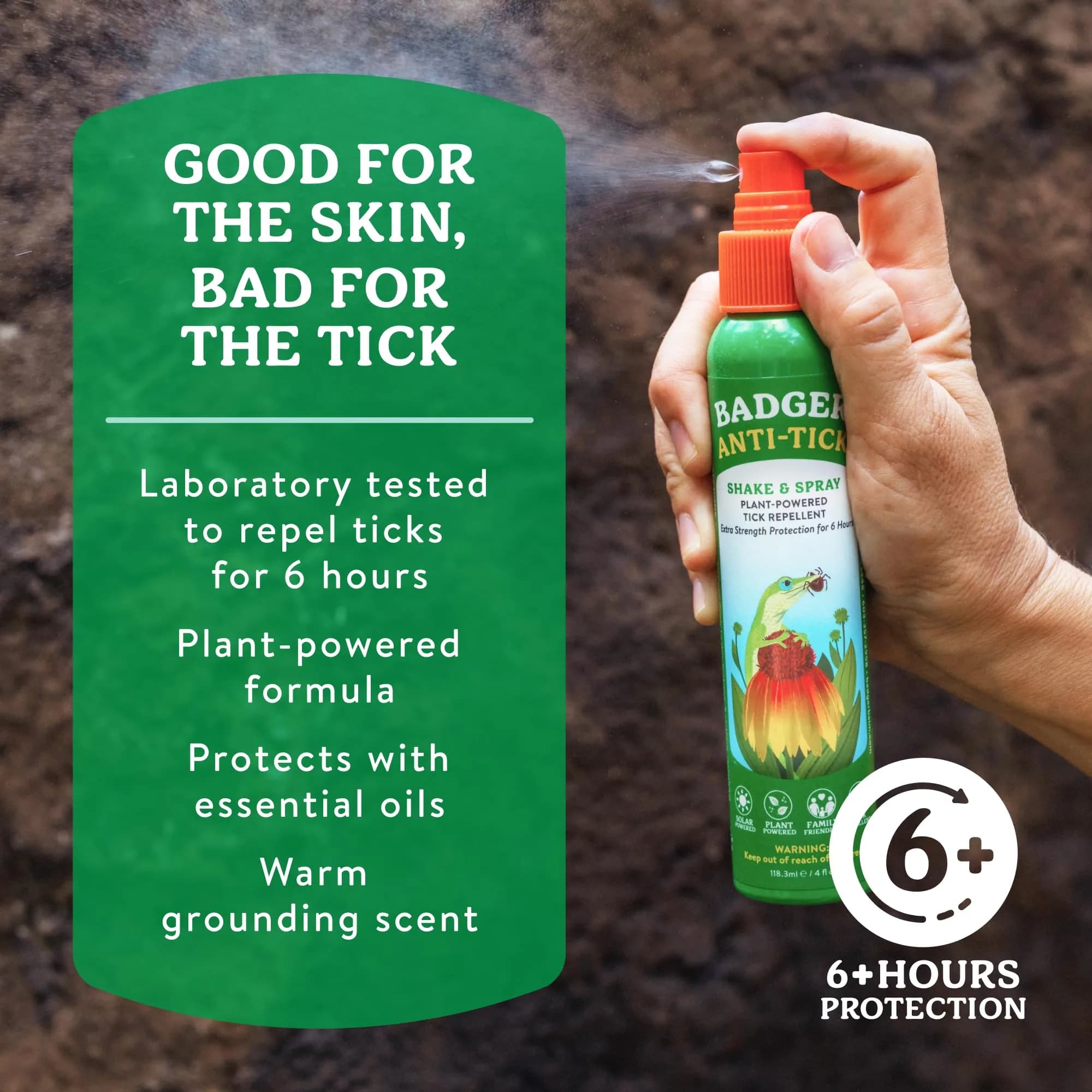 Badger Bug Spray & Tick Spray Combo Pack 237ml (8 fl oz) | Natural Essential Oils, DEET-Free Protection - view 3