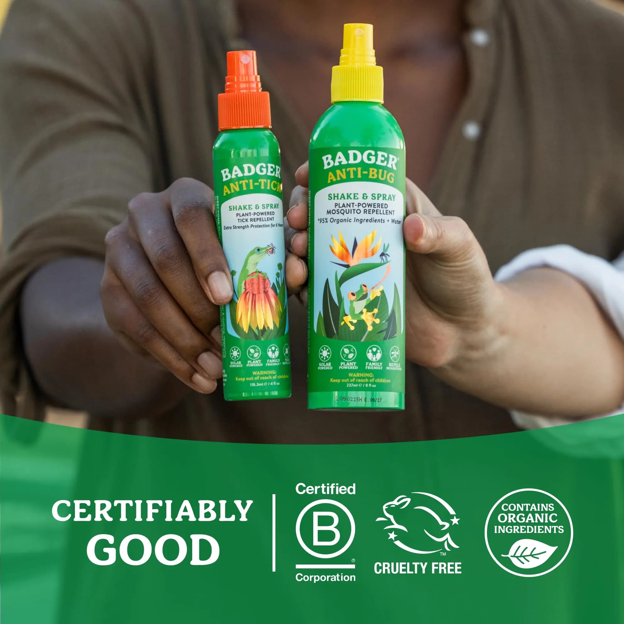 Badger Bug Spray All Natural Mosquito Repellent 237ml (8 fl oz) | DEET-Free Plant Based Insect Repellent - view 7