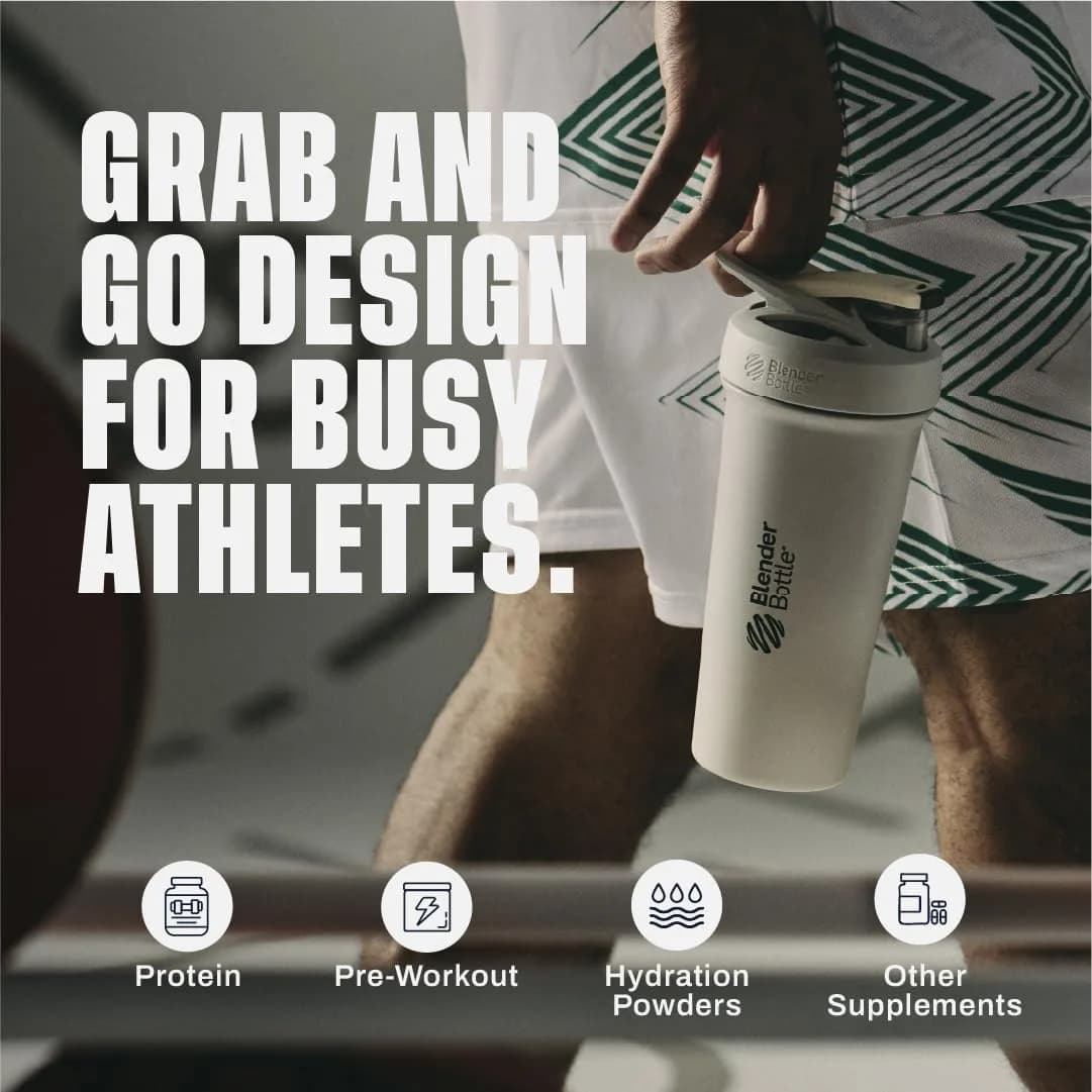 BlenderBottle Sport Sleek Stainless Steel Shaker Bottle 739ml (25 oz) | Insulated for 24 Hours - view 5
