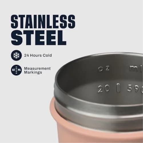 BlenderBottle Sport Sleek Stainless Steel Shaker Bottle 739ml (25 oz) | Double-Wall Insulated for 24 Hours thumbnail 3