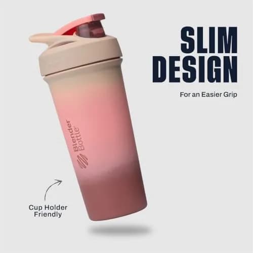 BlenderBottle Sport Sleek Stainless Steel Shaker Bottle 739ml (25 oz) | Keeps Drinks Cold 24 Hours thumbnail 4