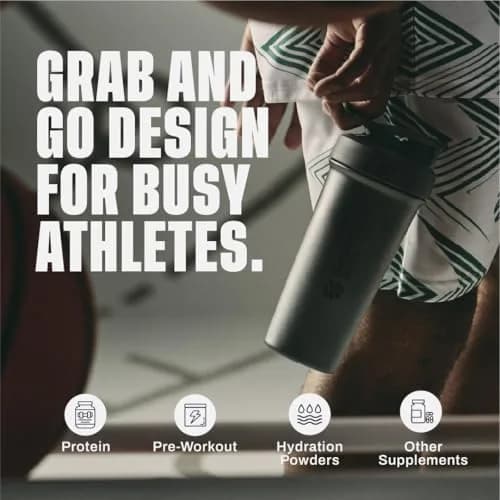 BlenderBottle Sport Sleek Stainless Steel Shaker Bottle 739ml (25 oz) | Keeps Drinks Cold 24 Hours thumbnail 5