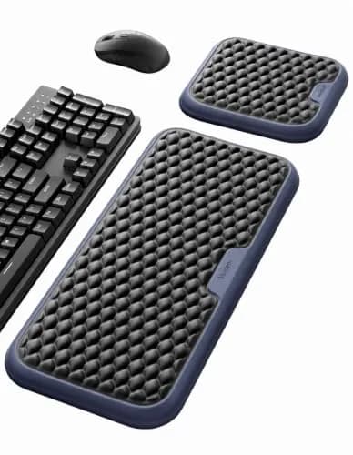 Vaydeer Extra Large Wide Wrist Rest Set for Keyboard and Mouse | Ergonomic Memory Foam Support for Office & Gaming thumbnail 1