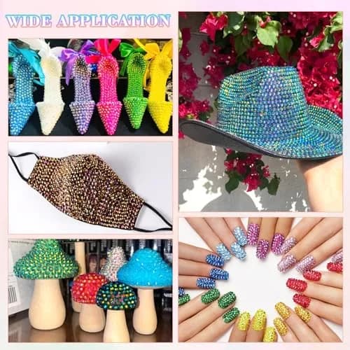 BELLEBOOST 50000Pcs 40 Colors Jelly Rhinestones | 3mm Multicolor Resin Flatback Gems for Nail Art & Crafts thumbnail 6