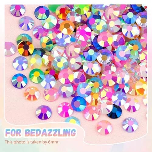 BELLEBOOST 50000Pcs 40 Colors Jelly Rhinestones | 3mm Multicolor Resin Flatback Gems for Nail Art & Crafts thumbnail 7