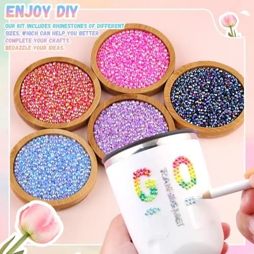 BELLEBOOST 50000Pcs 40 Colors Jelly Rhinestones | 3mm Multicolor Resin Flatback Gems for Nail Art & Crafts thumbnail 3