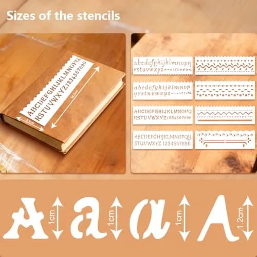 Afantti Wood Burning Pen Kit Leather Burner Tool | 26 Letter | 8 Stencil | Adjustable Temp thumbnail 7