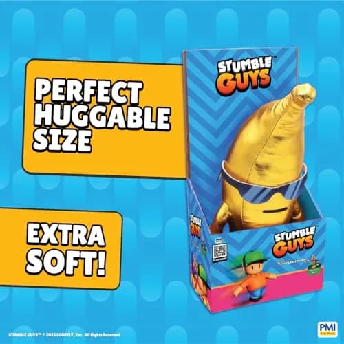 P.M.I. Stumble Guys Series 3-12” Huggable Plush Golden Banana | Official Toy for Kids & Collectors thumbnail 5