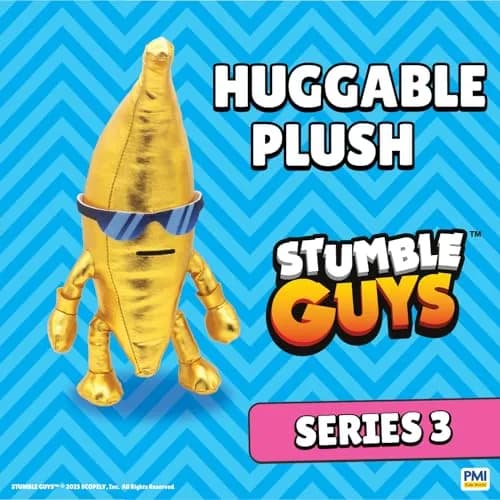 P.M.I. Stumble Guys Series 3-12” Huggable Plush Golden Banana | Official Toy for Kids & Collectors thumbnail 2