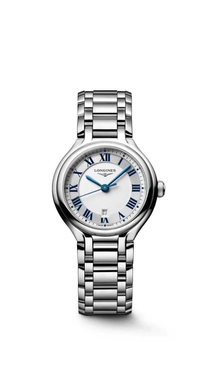 Longines PrimaLuna 30mm Quartz Watch | Elegant Femininity in Silver (30mm) - main product image