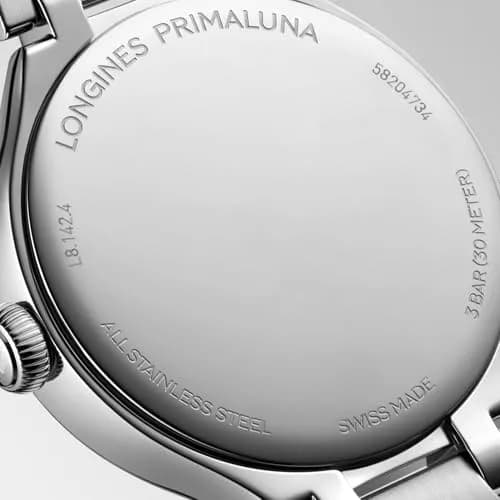 Longines PrimaLuna 30mm Quartz Watch | Elegant Femininity in Silver (30mm) thumbnail 4
