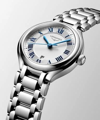 Longines PrimaLuna 30mm Quartz Watch | Elegant Femininity in Silver (30mm) thumbnail 2