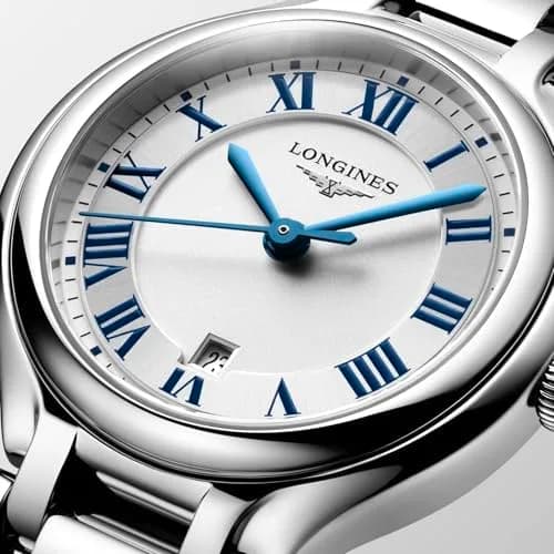 Longines PrimaLuna 30mm Quartz Watch | Elegant Femininity in Silver (30mm) thumbnail 3