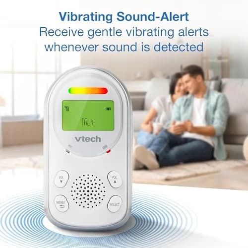 VTech 2 Parent Units Digital Audio Baby Monitor with Night Light | 1000ft Range, Two-Way Talk, Vibrating Alert thumbnail 8