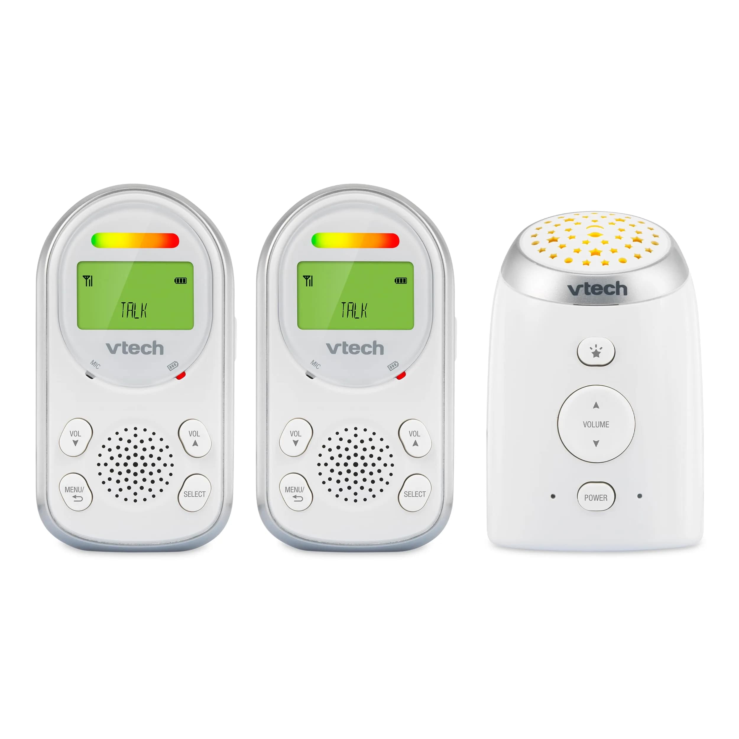 VTech 2 Parent Units Digital Audio Baby Monitor with Night Light | 1000ft Range, Two-Way Talk, Vibrating Alert - main product image