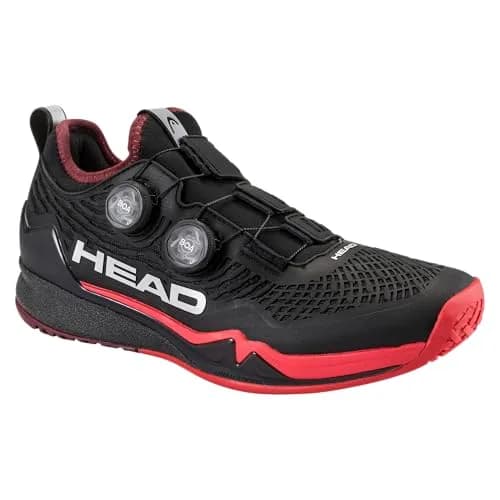 HEAD Men's Endure Pro BOA Tennis Shoe, Black/Red, 7.5 | Speed, Durability & Stability thumbnail 1