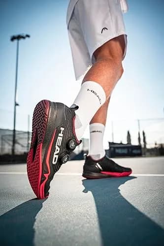 HEAD Men's Endure Pro BOA Tennis Shoe, Black/Red, 7.5 | Speed, Durability & Stability thumbnail 6