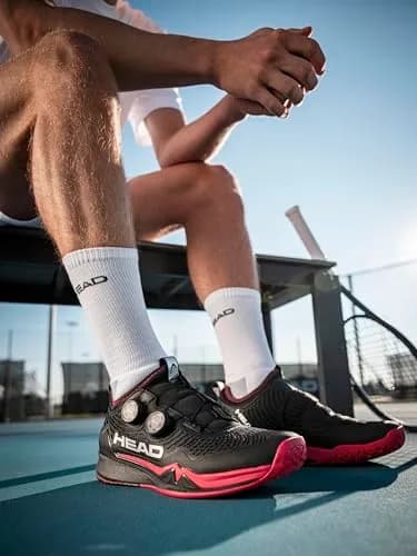 HEAD Men's Endure Pro BOA Tennis Shoe, Black/Red, 7.5 | Speed, Durability & Stability thumbnail 5