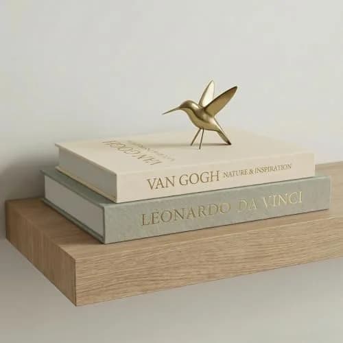 Inoostar Aesthetic Decorative Books Set of 2 Linen Boxes 20.8 cm (8.2 in) | Enhance Your Coffee Table, Bookshelf or Mantle Decor thumbnail 1