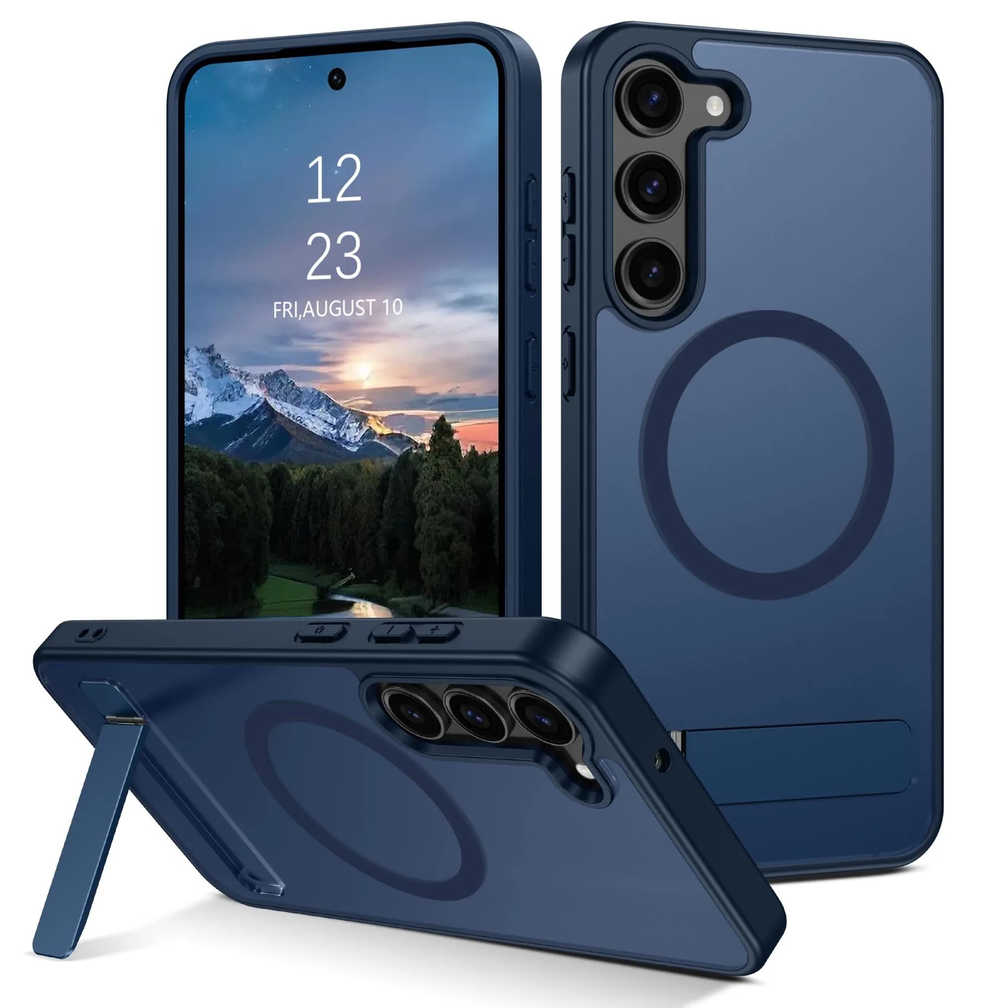 Telaso Magnetic Case for Samsung Galaxy S23 6.1 inches | Blue, Compatible with MagSafe & Kickstand — Blue