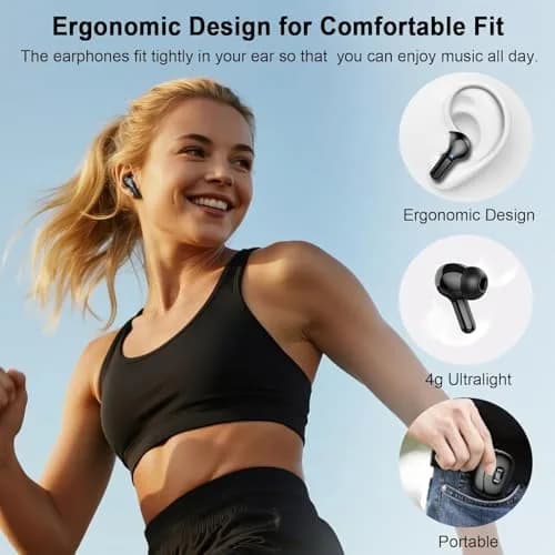 AOSRAU I63 Wireless Earbuds Bluetooth 5.4 HiFi Stereo 14.2mm Drivers 48H Playtime | Noise Cancelling thumbnail 5