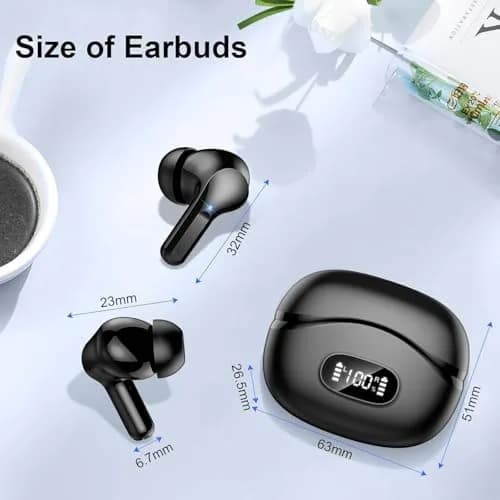 AOSRAU I63 Wireless Earbuds Bluetooth 5.4 HiFi Stereo 14.2mm Drivers 48H Playtime | Noise Cancelling thumbnail 7