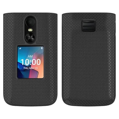 Aulzaju Black 5G Cellular Phone Case for TCL Flip 4 | Full Body Protection with Screen Protector thumbnail 3