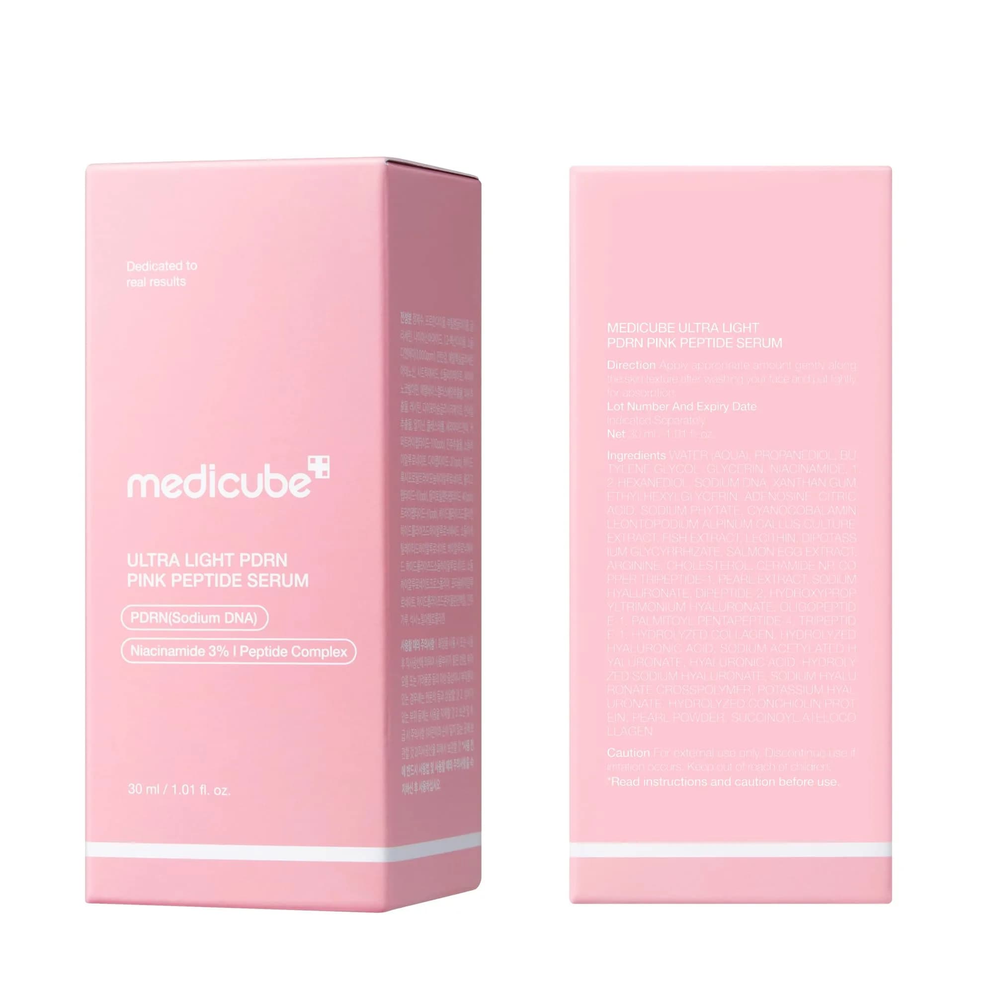 medicube PDRN Pink Peptide Serum with Hyaluronic Acid, Niacinamide, 30ml (1.01 fl oz) | Ultra-Light Hydrating Glow Care - view 9