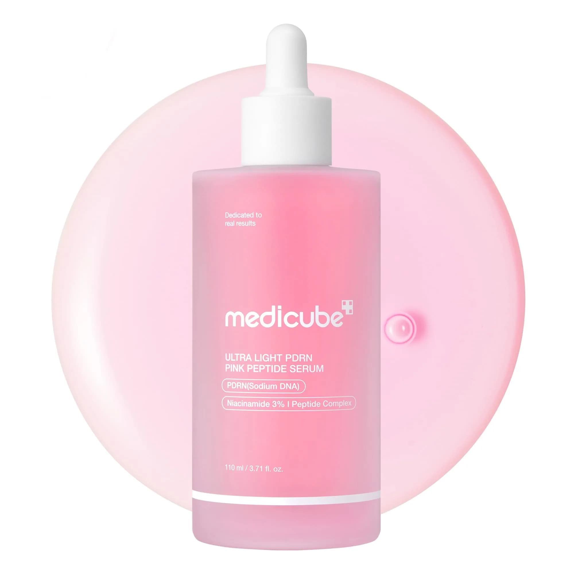 medicube PDRN Pink Peptide Serum with Salmon DNA 110ml (3.71 fl. Oz) | Hydrating & Glow Care - main product image