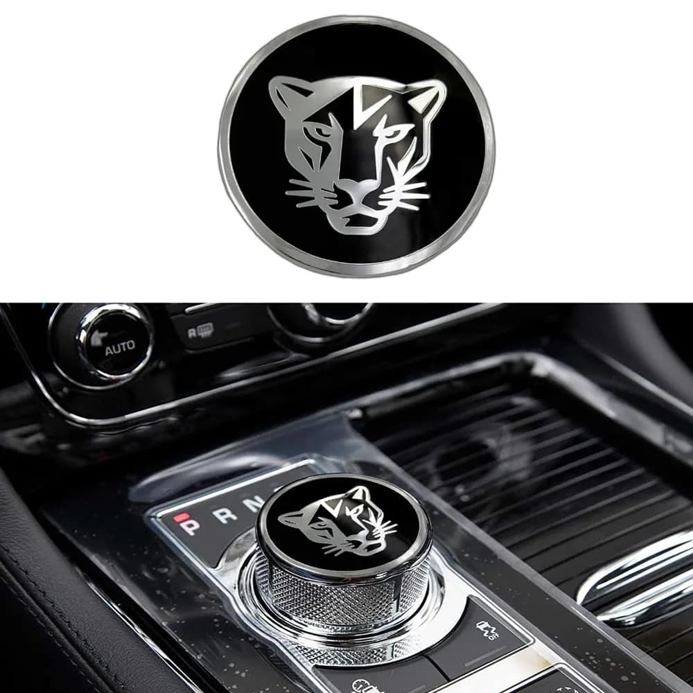MAXDOOL Gear Shift Knob Cover for Jaguar XF XE XJ XJL F-Pace Style A Black | Interior Trim Accessory — Style A Black