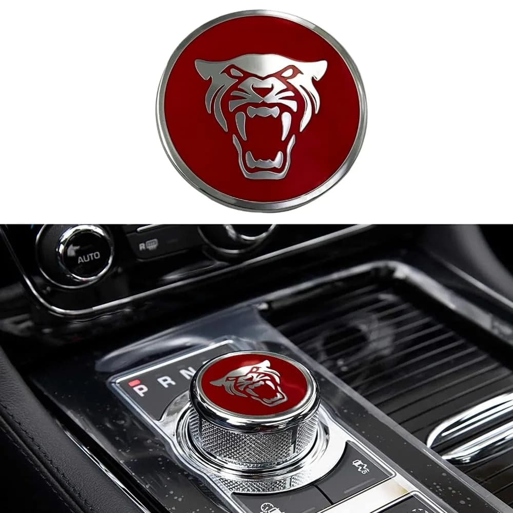 MAXDOOL Gear Shift Knob Cover for Jaguar XF XE XJ F-Pace - Style B Red | Interior Trim Accessory — Style B Red