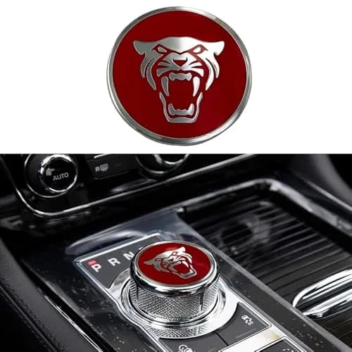 MAXDOOL Gear Shift Knob Cover for Jaguar XF XE XJ F-Pace - Style B Red | Interior Trim Accessory thumbnail 1