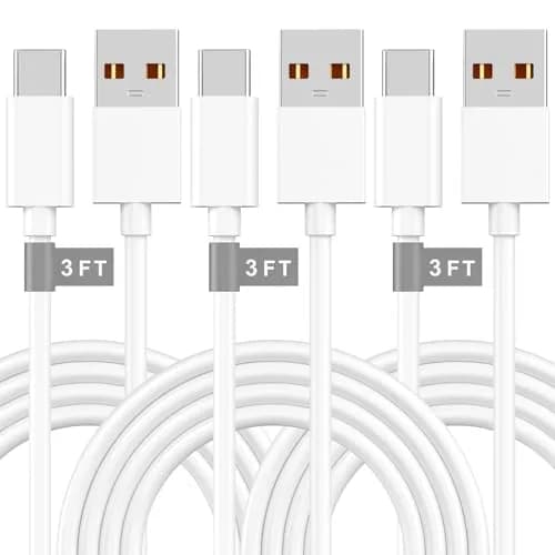 DESOFICON Apple MFi Certified 3ft USB A to USB C Cable (3-Pack, White) | 480Mbps Data Transfer thumbnail 1
