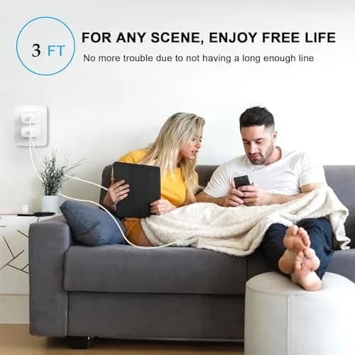 DESOFICON Apple MFi Certified 3ft USB A to USB C Cable (3-Pack, White) | 480Mbps Data Transfer thumbnail 7