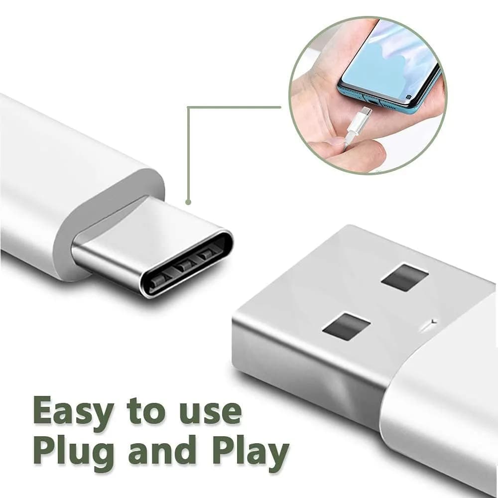 DESOFICON Apple MFi Certified 3ft USB A to USB C Cable (3-Pack, White) | 480Mbps Data Transfer - view 8