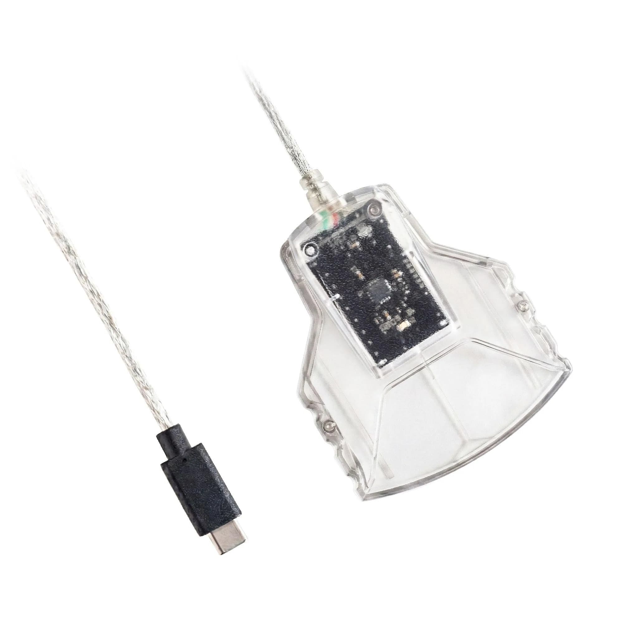 SCROY IDBridge CT30-C USB-C Smart Card Reader | CAC, PIV, FIPS 201 Compliant | 51g Transparent - main product image