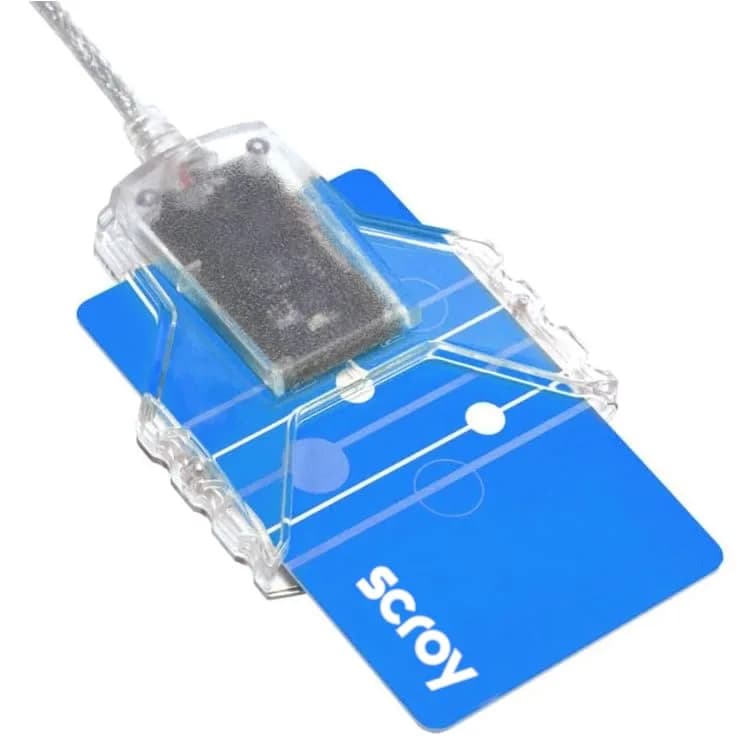SCROY IDBridge CT30-C USB-C Smart Card Reader | CAC, PIV, FIPS 201 Compliant | 51g Transparent thumbnail 2