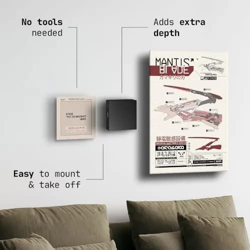 Displate Magnetic Wall Mount Kit for Hanging Pictures | Damage-Free Metal Poster Mounting Solution thumbnail 2