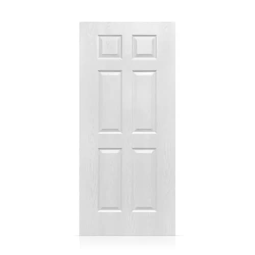 calhome 36 in. x 82 in. 6 Panel Hollow Core White Oak Finished PVC Interior Door Slab | Modern European Style thumbnail 1